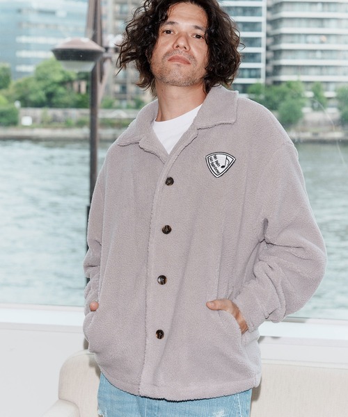 No Rain No Rainbow(ノーレインノーレインボー)の「mj11041-boa jacket ボアジャケット(NR25W-08)(その他アウター・メンズ・ライトグレー/ブラック/ネイビー・S/M/L/XL)」の11枚目の写真