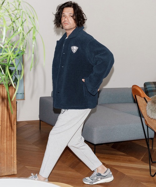 No Rain No Rainbow(ノーレインノーレインボー)の「mj11041-boa jacket ボアジャケット(NR25W-08)(その他アウター・メンズ・ライトグレー/ブラック/ネイビー・S/M/L/XL)」の20枚目の写真
