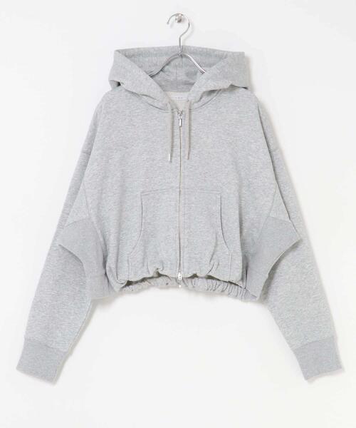 KBF（ケイビーエフ）の「フロントZIPショートフーディー（パーカー・レディース・チャコールグレー/アイボリー/グレー系その他・ONE）」の20枚目の写真