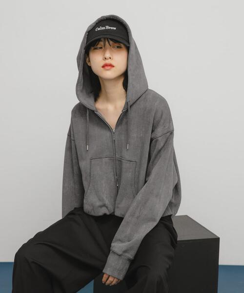 フロントZIPショートフーディー（パーカー）｜KBF（ケイビーエフ）の