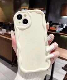 Burner（バーナー）の「【OKUOKU　0909】クリア×ウェーブデザイン iPhoneケース ruf-iphonecase-11-2【RBTS】（スマホケース/カバー）」