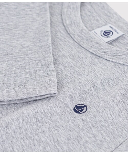 PETIT BATEAU（プチバトー）の「長袖Ｔシャツ（Tシャツ/カットソー・キッズ・グレー・3YEAR/4YEAR/5YEAR）」の3枚目の写真