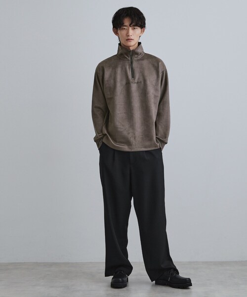 tk.TAKEO KIKUCHI(ティーケータケオキクチ)の「ポンチスウェードハーフジップ(Tシャツ/カットソー・メンズ・ブルー/チャコールグレー/アイボリー・04/03/02)」の7枚目の写真