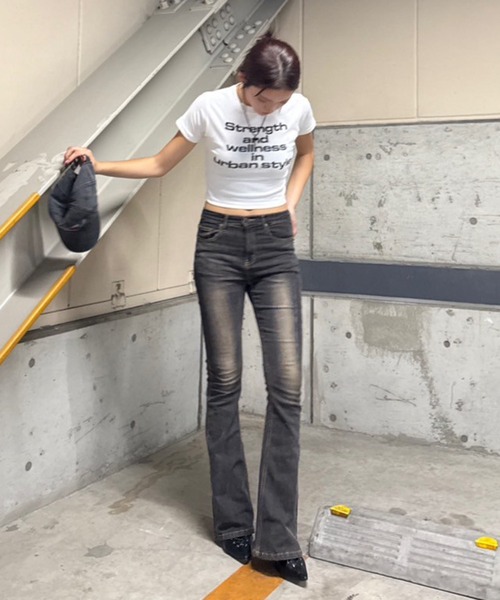 ビンテージウォッシュフレアジーンズ（デニムパンツ）｜ACLENT