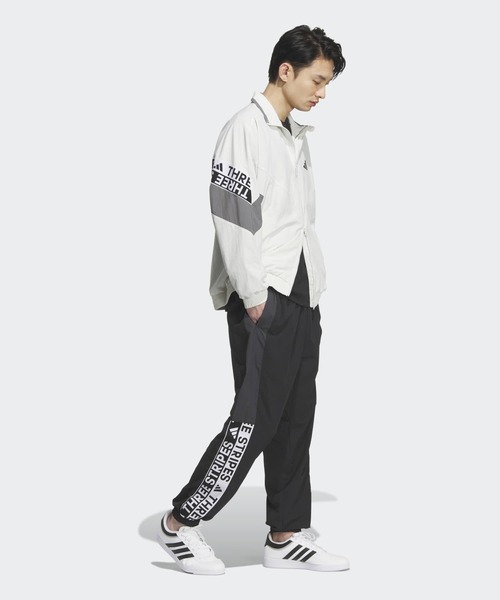 adidas(アディダス)の「ワーディングパック メッシュの裏地付き ウーブン フルレングス カフに伸縮性のあるパンツ / アディダス adidas(スウェットパンツ・メンズ・ブラック・LARGE/MEDIUM/X-LARGE/XX-LARGE/3XL/SMALL/X-SMALL)」の5枚目の写真