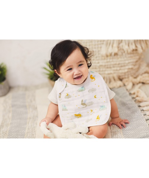 aden + anais (エイデンアンドアネイ)の「aden + anais スナップビブ/ドラゴン・ハッピーバースイヤーコレクション/3枚(スタイ/よだれかけ・キッズ・セージグリーン・ONE SIZE)」の6枚目の写真