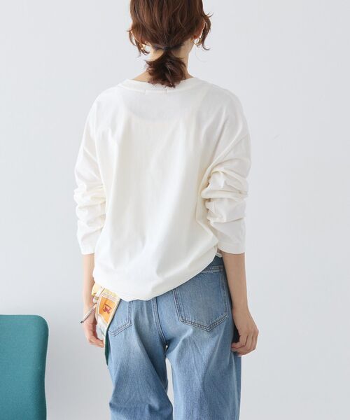 AMERICAN HOLIC(アメリカンホリック)の「カレッジロゴロングTシャツ(Tシャツ/カットソー・レディース・オフホワイト/ブラック/杢グレー・FREE)」の22枚目の写真
