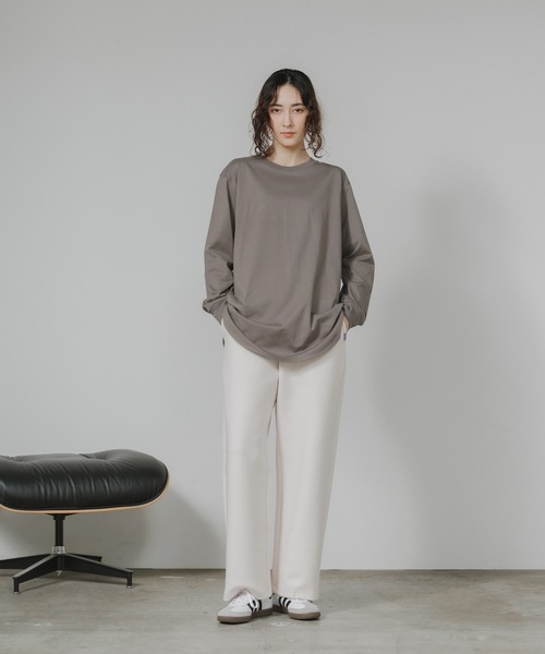 Garance et VioLette(ギャランスエトヴィオレット)の「Garance et VioLette/ギャランスエトヴィオレット ダンボールニット ストレート スウェットパンツ(スウェットパンツ・レディース・ブラック/ベージュ/グレー・FREE)」の11枚目の写真