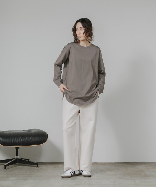Garance et VioLette(ギャランスエトヴィオレット)の「Garance et VioLette/ギャランスエトヴィオレット ダンボールニット ストレート スウェットパンツ(スウェットパンツ・レディース・ブラック/ベージュ/グレー・FREE)」の12枚目の写真