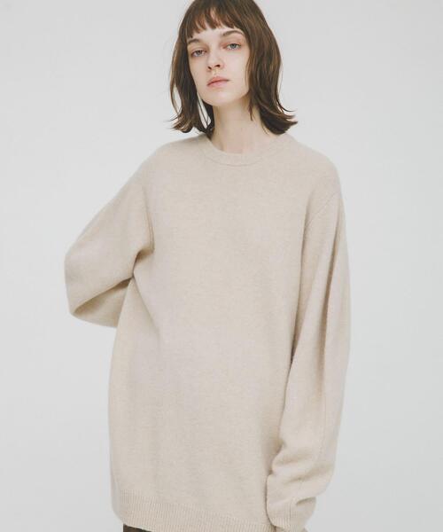LAATO（ラート）の「yak wool relax knit（ニット/セーター・レディース・パープル/ライトブラウン/ブラウン・FREE）」の8枚目の写真