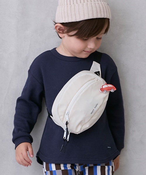 petit main（プティマイン）の「ボディバッグ（ボディバッグ/ウエストポーチ・キッズ・グリーン/ブラック/アイボリー・F）」の2枚目の写真