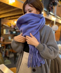 極美品 バーバリーロンドン カシミヤ100％ フリンジマフラー パープル 紫 未使用品 バーバリー ロンドン BURBERRY LONDON タグ付き