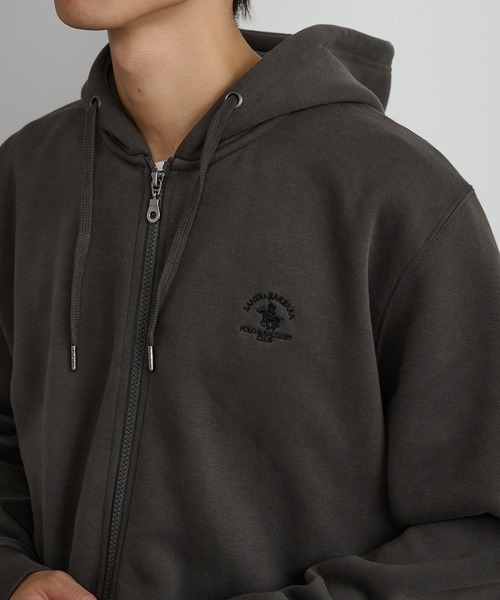 Santa Barbara Polo & Racquet Club(サンタ・バーバラ・ポロ & ラケット・クラブ)の「【SANTA BARBARA】T/C 両面起毛 ジップパーカー(パーカー・メンズ・チャコールグレー/オートミール/モカ/ネイビー・M/L/LL)」の1枚目の写真