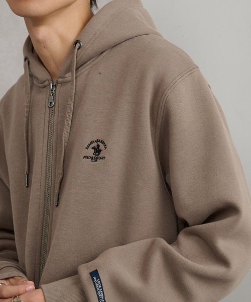 Santa Barbara Polo & Racquet Club(サンタ・バーバラ・ポロ & ラケット・クラブ)の「【SANTA BARBARA】T/C 両面起毛 ジップパーカー(パーカー・メンズ・チャコールグレー/オートミール/モカ/ネイビー・M/L/LL)」の2枚目の写真