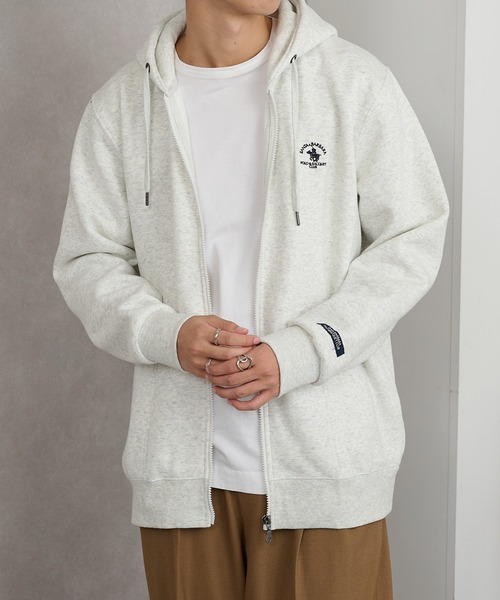 Santa Barbara Polo & Racquet Club(サンタ・バーバラ・ポロ & ラケット・クラブ)の「【SANTA BARBARA】T/C 両面起毛 ジップパーカー(パーカー・メンズ・チャコールグレー/オートミール/モカ/ネイビー・M/L/LL)」の7枚目の写真