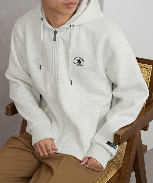 Santa Barbara Polo & Racquet Club(サンタ・バーバラ・ポロ & ラケット・クラブ)の「【SANTA BARBARA】T/C 両面起毛 ジップパーカー(パーカー・メンズ・チャコールグレー/オートミール/モカ/ネイビー・M/L/LL)」の10枚目の写真