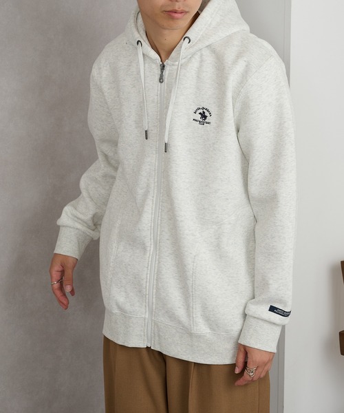 Santa Barbara Polo & Racquet Club(サンタ・バーバラ・ポロ & ラケット・クラブ)の「【SANTA BARBARA】T/C 両面起毛 ジップパーカー(パーカー・メンズ・チャコールグレー/オートミール/モカ/ネイビー・M/L/LL)」の6枚目の写真