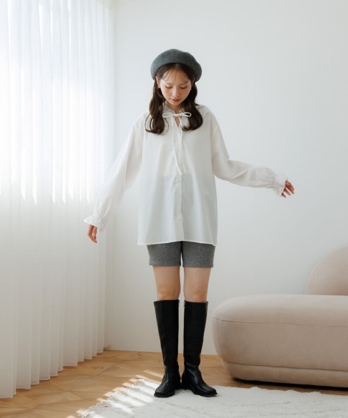 flower（フラワー）の「グリッターニットパンツ（その他パンツ・レディース・アイボリー/グレー・FREE）」の3枚目の写真