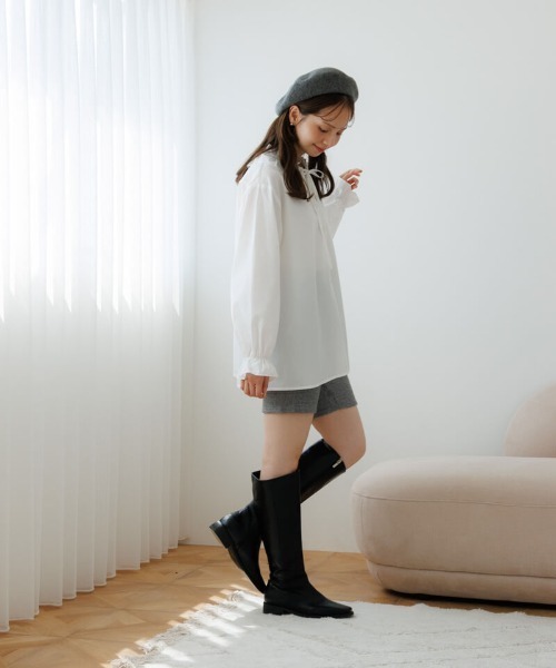 flower（フラワー）の「グリッターニットパンツ（その他パンツ・レディース・アイボリー/グレー・FREE）」の4枚目の写真