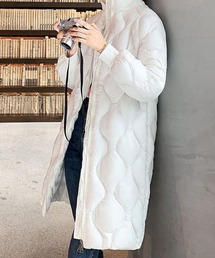 gggYarmo ワイドスリーブキルティングコート　ホワイト gggYarmo ワイドスリーブキルティングコート ホワイト Yarmo