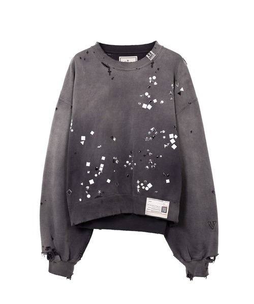 MIHARAYASUHIRO/ミハラヤスヒロ】EMBELLISHED SUN FADED PULLOVER