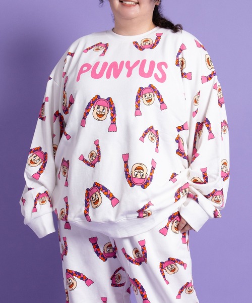 PUNYUS（プニュズ）の「【新サイズ】NAOMIチャン総柄スウェット（スウェット・レディース・ホワイト・1/2/3/4/5）」の7枚目の写真