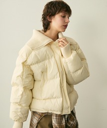 rib collar pudding jacket / リブカラーパディングジャケット