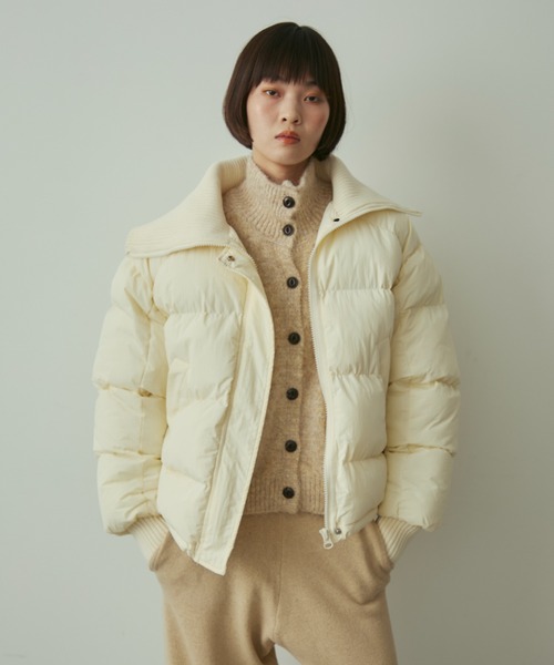 full/fill.(フルフィル)の「rib collar pudding jacket / リブカラーパディングジャケット(ダウンジャケット/コート・レディース・グレー/オフホワイト・FREE)」の12枚目の写真