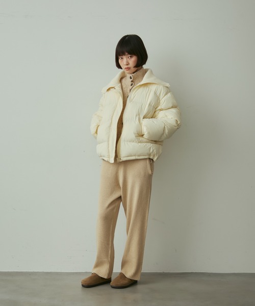 full/fill.(フルフィル)の「rib collar pudding jacket / リブカラーパディングジャケット(ダウンジャケット/コート・レディース・グレー/オフホワイト・FREE)」の15枚目の写真