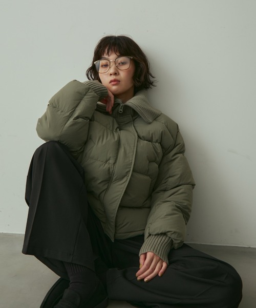 full/fill.(フルフィル)の「rib collar pudding jacket / リブカラーパディングジャケット(ダウンジャケット/コート・レディース・グレー/オフホワイト・FREE)」の11枚目の写真