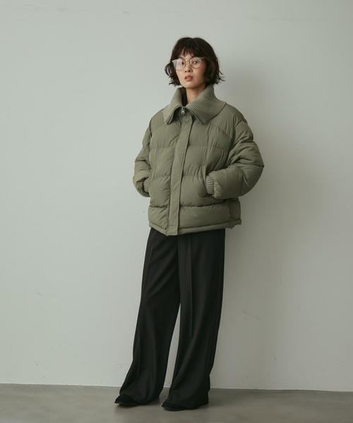 full/fill.(フルフィル)の「rib collar pudding jacket / リブカラーパディングジャケット(ダウンジャケット/コート・レディース・グレー/オフホワイト・FREE)」の7枚目の写真