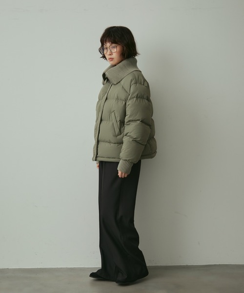 full/fill.(フルフィル)の「rib collar pudding jacket / リブカラーパディングジャケット(ダウンジャケット/コート・レディース・グレー/オフホワイト・FREE)」の8枚目の写真