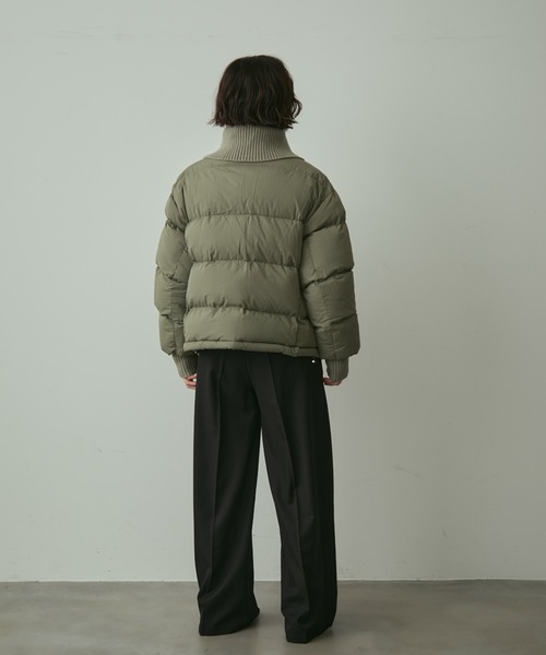 full/fill.(フルフィル)の「rib collar pudding jacket / リブカラーパディングジャケット(ダウンジャケット/コート・レディース・グレー/オフホワイト・FREE)」の9枚目の写真