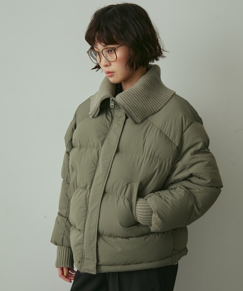 full/fill.(フルフィル)の「rib collar pudding jacket / リブカラーパディングジャケット(ダウンジャケット/コート・レディース・グレー/オフホワイト・FREE)」の21枚目の写真