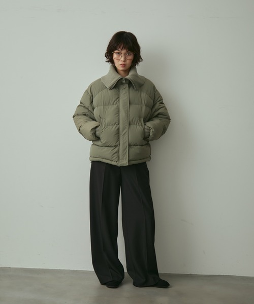 full/fill.(フルフィル)の「rib collar pudding jacket / リブカラーパディングジャケット(ダウンジャケット/コート・レディース・グレー/オフホワイト・FREE)」の6枚目の写真