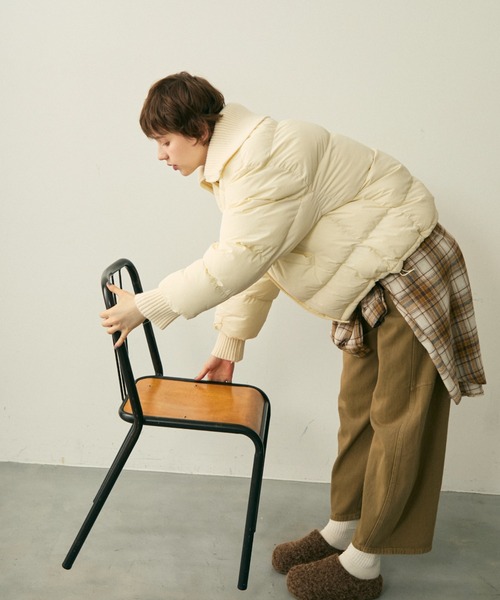 rib collar pudding jacket / リブカラーパディングジャケット（ダウン