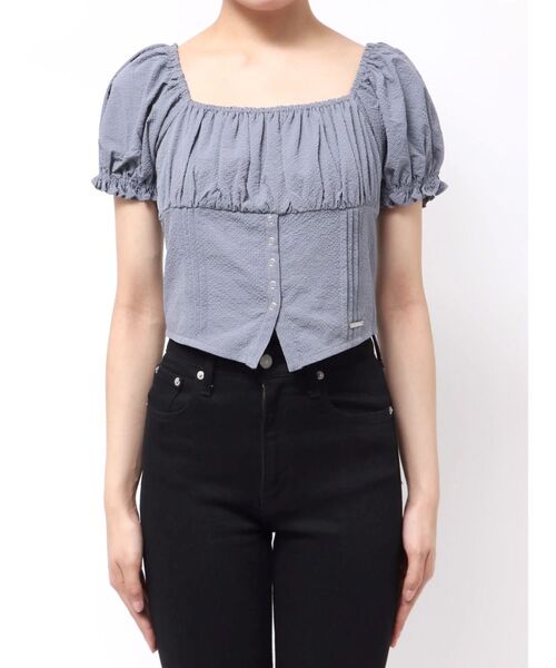 EMODA(エモダ)の「2WAY OFF SHOULDER TOPS(Tシャツ/カットソー・レディース・ブラック/その他/ブルー・FREE)」の13枚目の写真