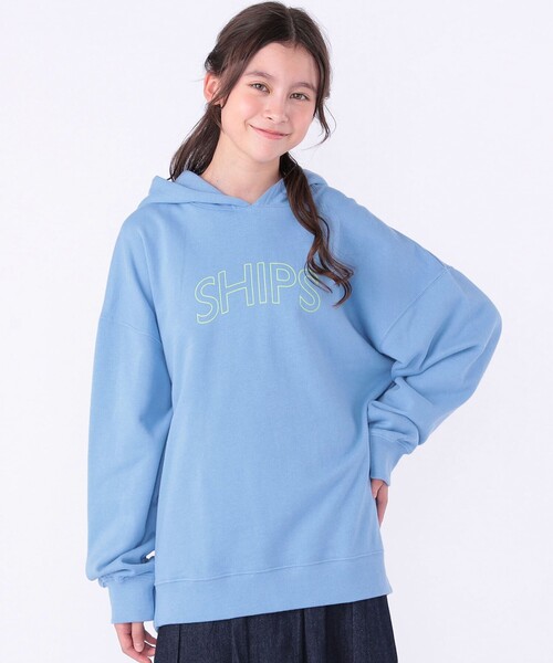SHIPS（シップス）の「【WEB限定】SHIPS KIDS:100～160cm / SHIPS ラウンド ロゴ パーカ（パーカー・キッズ・ベージュ/ホワイト/ライトブルー/ブラック/グレー・100/110/120/130/140/150/160）」の5枚目の写真