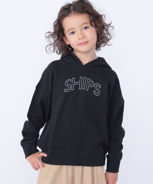 SHIPS（シップス）の「【WEB限定】SHIPS KIDS:100～160cm / SHIPS ラウンド ロゴ パーカ（パーカー・キッズ・ベージュ/ホワイト/ライトブルー/ブラック/グレー・100/110/120/130/140/150/160）」の3枚目の写真