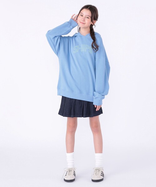 SHIPS（シップス）の「【WEB限定】SHIPS KIDS:100～160cm / SHIPS ラウンド ロゴ パーカ（パーカー・キッズ・ベージュ/ホワイト/ライトブルー/ブラック/グレー・100/110/120/130/140/150/160）」の9枚目の写真