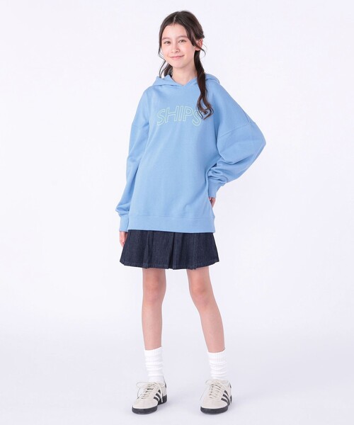 SHIPS（シップス）の「【WEB限定】SHIPS KIDS:100～160cm / SHIPS ラウンド ロゴ パーカ（パーカー・キッズ・ベージュ/ホワイト/ライトブルー/ブラック/グレー・100/110/120/130/140/150/160）」の10枚目の写真