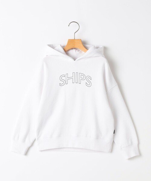 SHIPS（シップス）の「【WEB限定】SHIPS KIDS:100～160cm / SHIPS ラウンド ロゴ パーカ（パーカー・キッズ・ベージュ/ホワイト/ライトブルー/ブラック/グレー・100/110/120/130/140/150/160）」の12枚目の写真