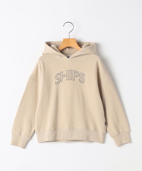 SHIPS（シップス）の「【WEB限定】SHIPS KIDS:100～160cm / SHIPS ラウンド ロゴ パーカ（パーカー・キッズ・ベージュ/ホワイト/ライトブルー/ブラック/グレー・100/110/120/130/140/150/160）」の15枚目の写真