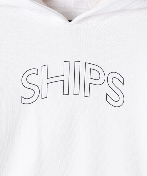 SHIPS（シップス）の「【WEB限定】SHIPS KIDS:100～160cm / SHIPS ラウンド ロゴ パーカ（パーカー・キッズ・ベージュ/ホワイト/ライトブルー/ブラック/グレー・100/110/120/130/140/150/160）」の21枚目の写真