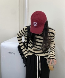 Ritzy（リッツィー）の「ボーダー柄　Ｖネックトップス（ニット/セーター）」