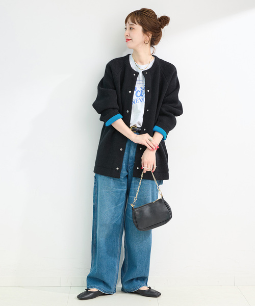 B.C STOCK 【WEB限定】2層スムース編みロングカーディガン 追加2》【WEB限定】2層スムース編みロングカーディガン（カーディガン