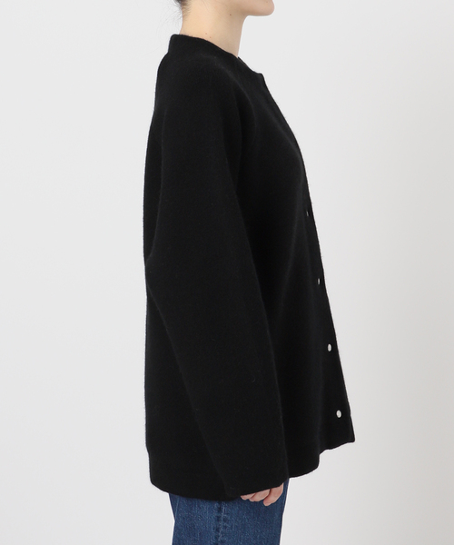 B.C STOCK(ベーセーストック)の「《追加2》【WEB限定】2層スムース編みロングカーディガン(カーディガン/ボレロ・レディース・グレー/ブラック・FREE)」の15枚目の写真