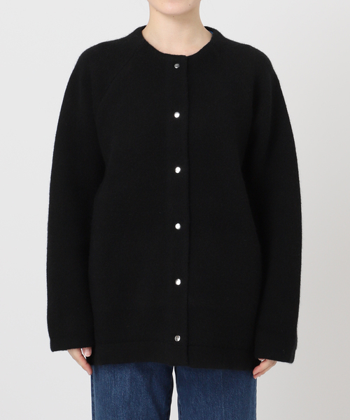 B.C STOCK(ベーセーストック)の「《追加2》【WEB限定】2層スムース編みロングカーディガン(カーディガン/ボレロ・レディース・グレー/ブラック・FREE)」の19枚目の写真