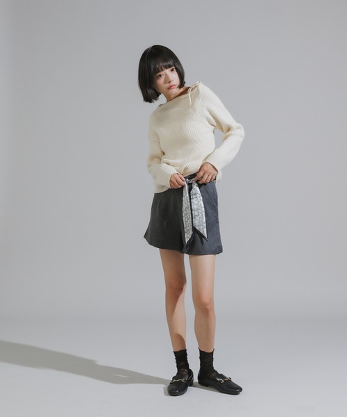 Chick（チック）の「Short pants with ribbon / リボン付き ショートパンツ（その他パンツ・レディース・ブラック/ダークグレー・FREE）」の4枚目の写真
