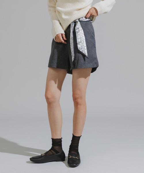 Chick（チック）の「Short pants with ribbon / リボン付き ショートパンツ（その他パンツ・レディース・ブラック/ダークグレー・FREE）」の8枚目の写真